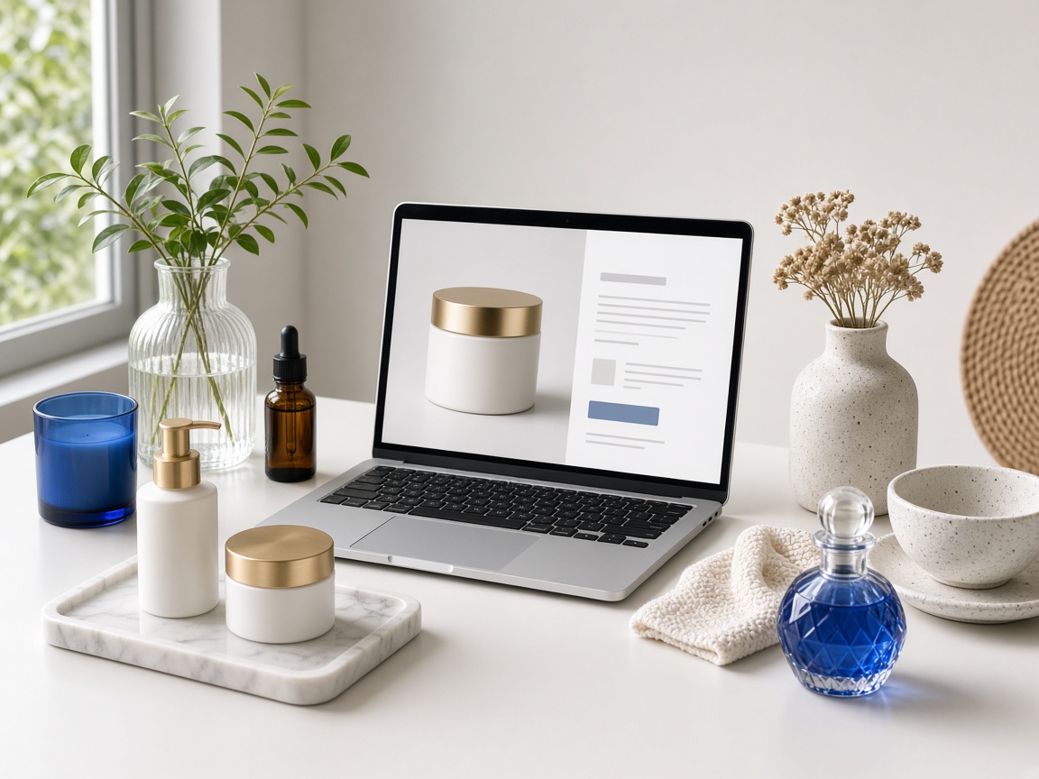 Brand studio table with products prepared for an invite-only programme